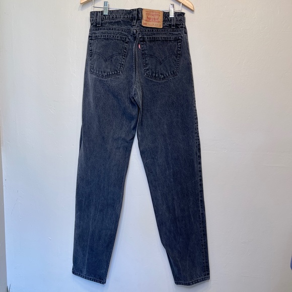 Levi’s 550 VTG USA Made Washed Black Relaxed Tapered High Rise Unisex Mom Jeans - Picture 3 of 10